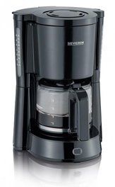 Severin KA 4815 Cafetera automática 1000W, 10 tazas, apagado automático, filtro basculante 1x4 con antigoteo