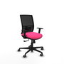 PIQUERAS Y CRESPO Silla de oficina Yunquera con mecanismo Sincro, Rosa y Negro