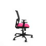 PIQUERAS Y CRESPO Silla de oficina Yunquera con mecanismo Sincro, Rosa y Negro