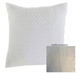 DKD Home Decor Cojín de Poliéster Blanco 60x60 cm