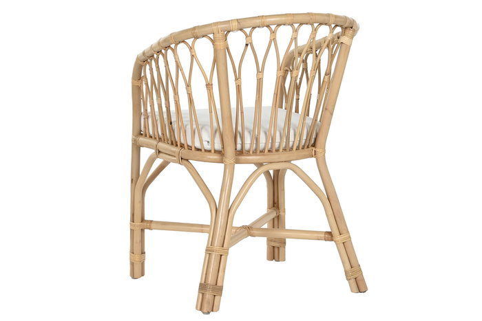DKD Home Decor Silla Balines Bambú y Ratán Natural 60 x 83 x 58 cm