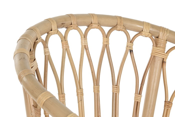 DKD Home Decor Silla Balines Bambú y Ratán Natural 60 x 83 x 58 cm