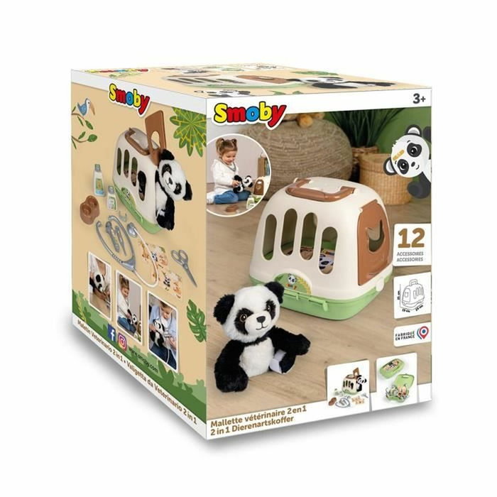 Smoby Maletín veterinario con peluche panda y accesorios 2 en 1 Smoby Maletín veterinario con peluche panda y accesorios 2 en 1