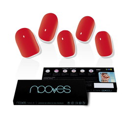 Uñas Postizas Nooves Crimson red Gel Autoadhesivas 20 Piezas