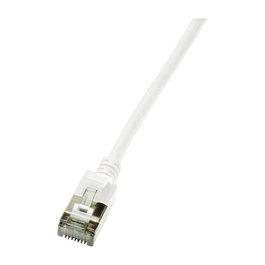 LogiLink Patch cable Cat.6A TPE SlimLine blanco 5,0m