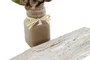 DKD Home Decor Set de 3 Plantas Shabby Flor Seca Cerámica Blanco Beige 8 x 20 x 21 cm