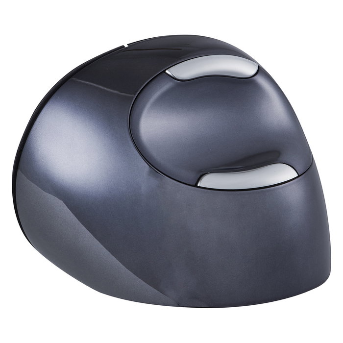 Evoluent Ratón Vertical Ergonómico Inalámbrico D Small para Mano Derecha, 6 Botones Programables, 3200 DPI, Laser, Negro