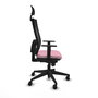 PIQUERAS Y CRESPO Silla de oficina Horna Rosa y Negro con mecanismo Sincro