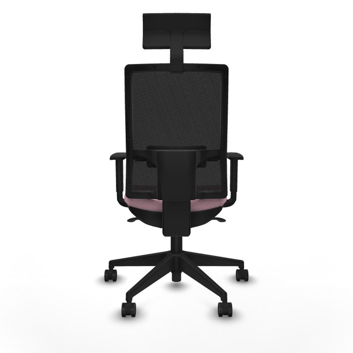 PIQUERAS Y CRESPO Silla de oficina Horna Rosa y Negro con mecanismo Sincro