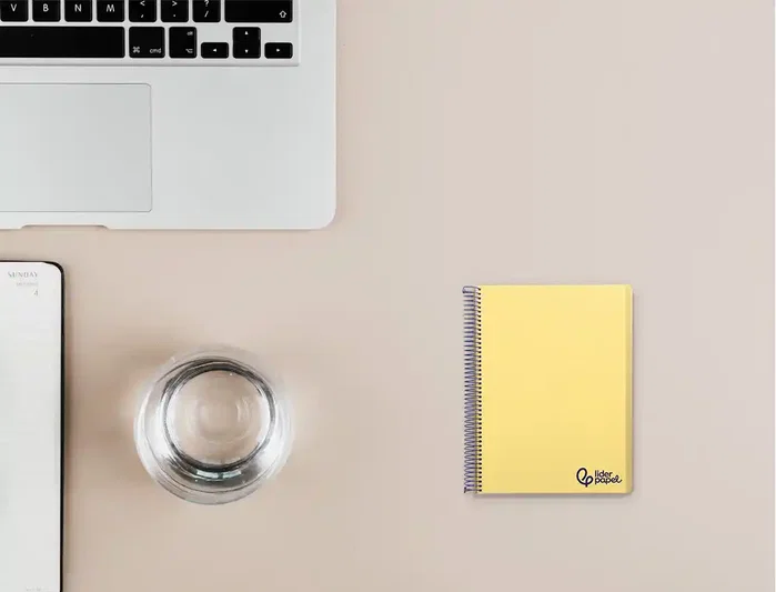 Liderpapel Cuaderno Espiral A7 Micro Wonder Amarillo 100 Hojas Cuadro 5mm
