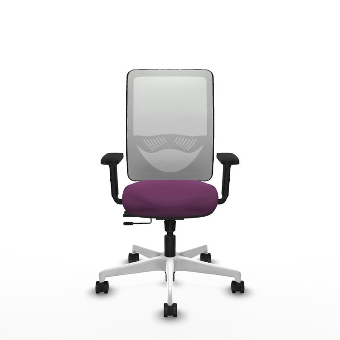 PIQUERAS Y CRESPO Silla de oficina Zulema con mecanismo Sincro/Traslack Morado y Blanco