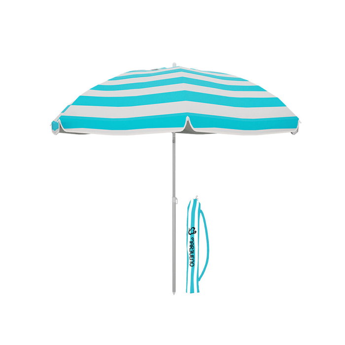Marbueno Sombrilla de Polyester y Aluminio con Funda Azul 160 cm