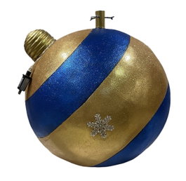 DKD Home Decor Base Árbol LED Magnesia Azul y Dorado con Enchufe EU