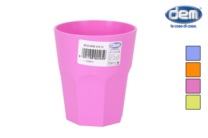 Dem Vaso 270 cc Bahia 8.5x8.5x10 cm (24 Unidades) Dem Vaso 270 cc Bahia 8.5x8.5x10 cm (24 Unidades)