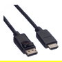 VALUE DP-HDTV2M Cable DisplayPort Macho a Macho 2 Metros Chapado en Oro