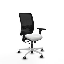PIQUERAS Y CRESPO Silla de oficina Zulema con mecanismo Sincro/Traslack, Blanco y Negro