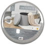 Home Deco Factory Puf Plegable con Almacenaje Essentiel Gris, Diámetro 38 cm, Altura 38 cm, Soporta 110 kg