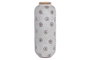 DKD Home Decor Lámpara de Sobremesa de Cristal Flor Craquelado Blanco y Cobre