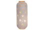 DKD Home Decor Lámpara de Sobremesa de Cristal Flor Craquelado Blanco y Cobre