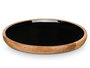 Giftdecor Plato 25 cm Madera Mango Negro Alto 7 cm (Set de 12)
