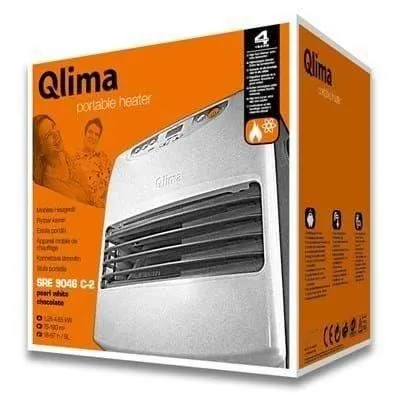 QLIMA SRE9046C 4650 vatios Estufa electrónica de aceite - Hasta 190 m3 - Modo AHORRO, Inodoro - Depósito de 9 litros - Autonomía 67h