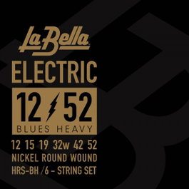 Juego de Cuerdas para Guitarra Eléctrica La Bella Hrs Blues Heavy 12-52