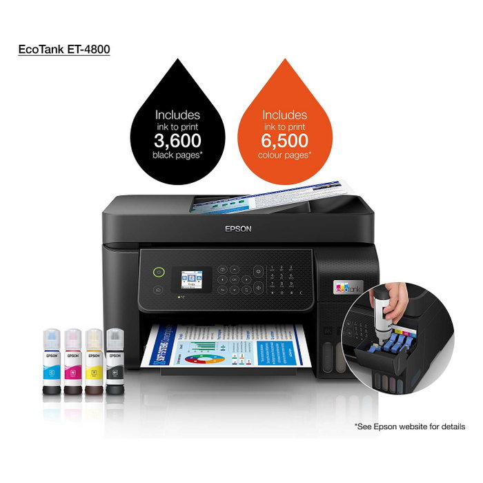Epson EcoTank ET-4800 Multifunción A4 Negro Epson EcoTank ET-4800 Multifunción A4 Negro