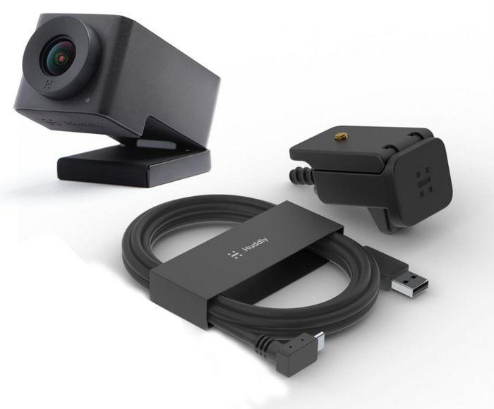Huddly IQ Cámara Inteligente para Videoconferencias, 12 MP con Micrófono Integrado, Gran Angular de 150°, Ideal para Salas y Escritorio
