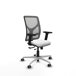 PIQUERAS Y CRESPO Silla de oficina Motilla Sincro/Traslack Blanco y Gris