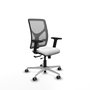 PIQUERAS Y CRESPO Silla de oficina Motilla Sincro/Traslack Blanco y Gris