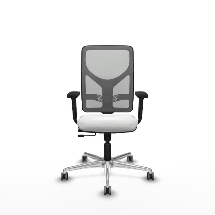PIQUERAS Y CRESPO Silla de oficina Motilla Sincro/Traslack Blanco y Gris