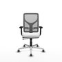 PIQUERAS Y CRESPO Silla de oficina Motilla Sincro/Traslack Blanco y Gris