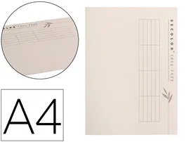 Djois Subcarpeta Cartulina 100% Ecológica Din A4 226 g/m2 Color Crema Pack 10 Unidades