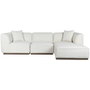 DKD Home Decor Sofá de Madera de Hevea y Poliéster Crema 279x171x72