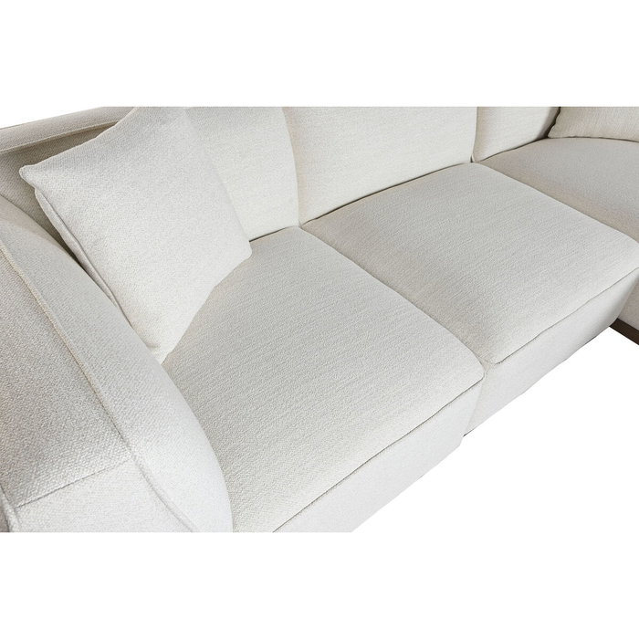 DKD Home Decor Sofá de Madera de Hevea y Poliéster Crema 279x171x72