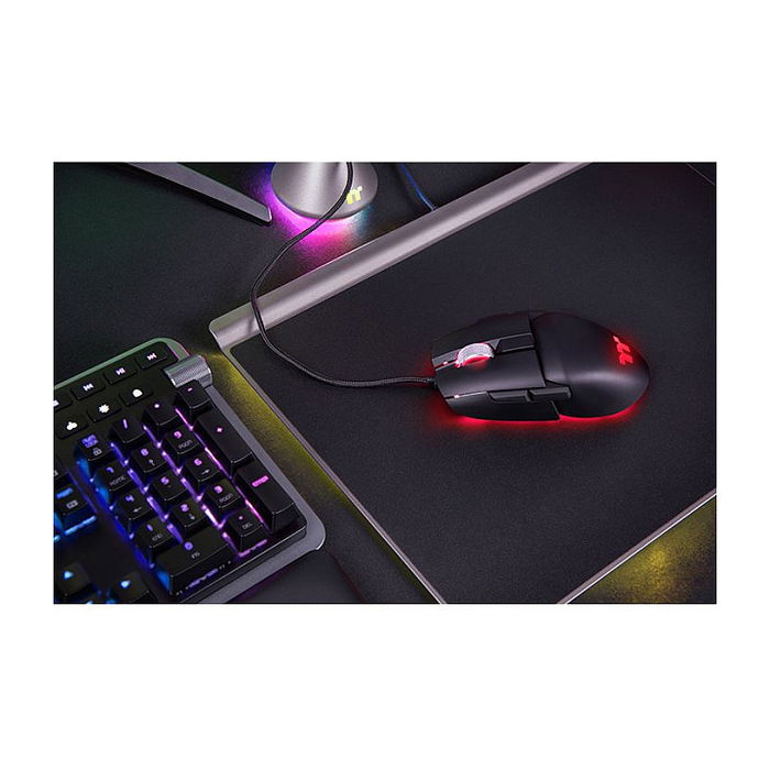 Thermaltake Ratón Gaming Argent M5 RGB Óptico USB 16000 DPI Negro Ambidextro 8 Botones Cable 1.8m 50G 2000Hz