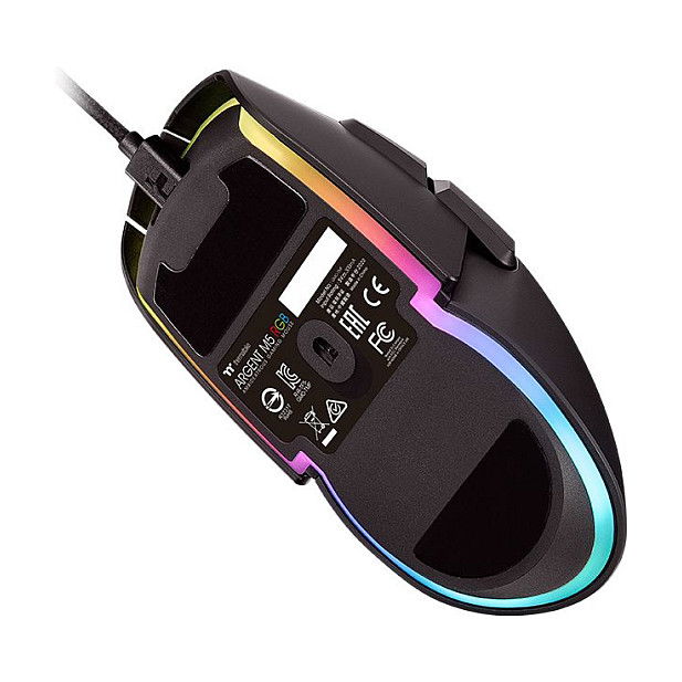 Thermaltake Ratón Gaming Argent M5 RGB Óptico USB 16000 DPI Negro Ambidextro 8 Botones Cable 1.8m 50G 2000Hz