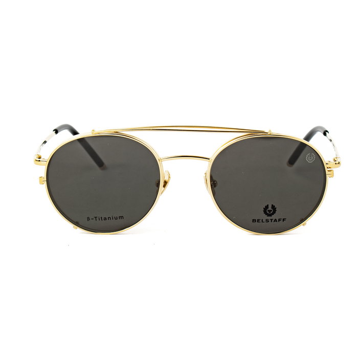 Belstaff BLACKROD-S016 Gafas con Clip-on de Titanio Dorado
