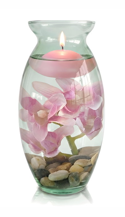 La Mediterranea Florero de Vidrio Poppy H26xø13.3cm Pack de 6