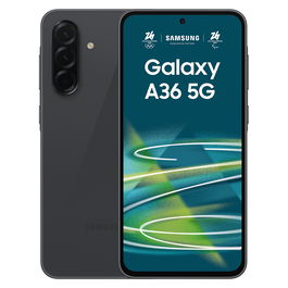 Samsung Galaxy A36 5G Smartphone, 6.7" Super AMOLED 120Hz, 256GB ROM, 8GB RAM, Snapdragon 6 Gen 3, Cámara 50MP, Batería 5000 mAh, Android 15, Negro