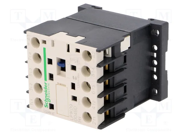 SCHNEIDER ELECTRIC TeSys K LP1K09004BD Contactor 4-polar 9A 24VDC