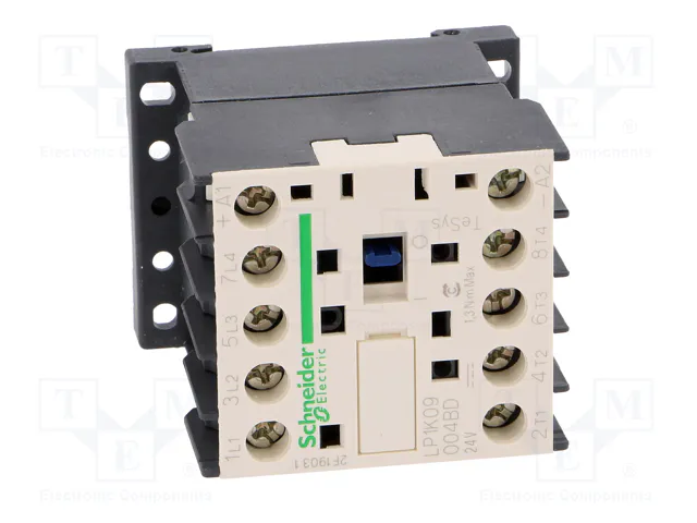 SCHNEIDER ELECTRIC TeSys K LP1K09004BD Contactor 4-polar 9A 24VDC