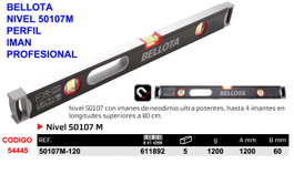 BELLOTA Nivel 50107M-120 Perfil Imán Profesional