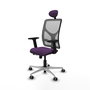 PIQUERAS Y CRESPO Silla de oficina Motilla con mecanismo Sincro/Traslack, Morado y Gris