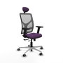 PIQUERAS Y CRESPO Silla de oficina Motilla con mecanismo Sincro/Traslack, Morado y Gris