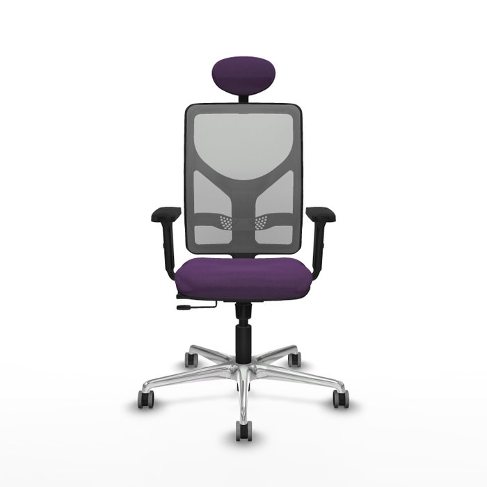 PIQUERAS Y CRESPO Silla de oficina Motilla con mecanismo Sincro/Traslack, Morado y Gris