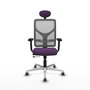 PIQUERAS Y CRESPO Silla de oficina Motilla con mecanismo Sincro/Traslack, Morado y Gris