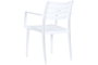 DKD Home Decor Silla Terraza y Jardín Colección Barhotel Apliable Reciclado PP Blanco - 4 Unidades (52x84x57 cm)