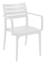 DKD Home Decor Silla Terraza y Jardín Colección Barhotel Apliable Reciclado PP Blanco - 4 Unidades (52x84x57 cm)