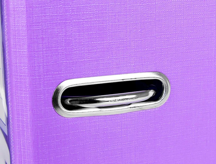 Liderpapel Archivador de Palanca Folio Documenta 75 mm Lila con Rado y Compresor Metálico